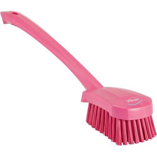 Brosse à Main Manche Long 415 Mm Dur Rose