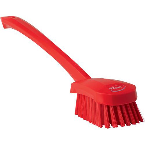 Brosse à Main Manche Long 415 Mm Dur Rouge