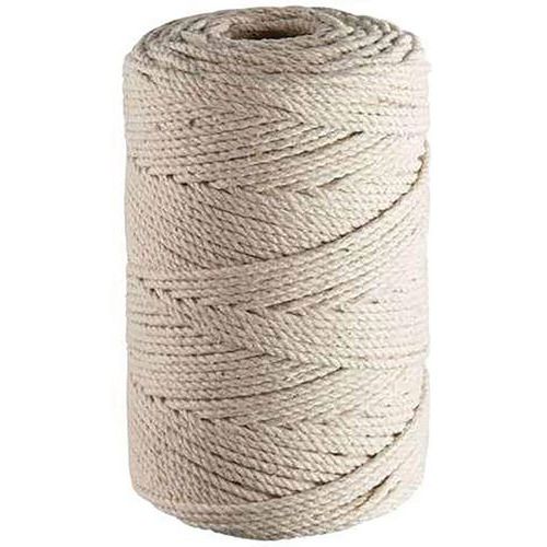 Mondelin - Cordeau Coton Câblé Beige - 2 mm x 215m - Bobine Robuste et Naturelle