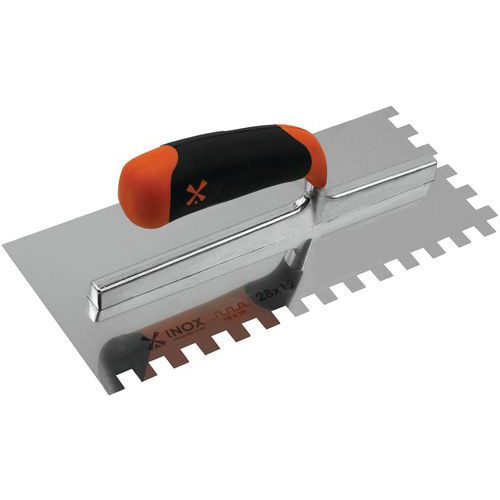 Lot de 3 - Platoir Manche Bimatière Lame Inox Dentée - 8x8cm