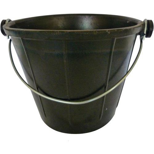 Mondelin - Seau Caoutchouc Noir 12L - Robuste et Durable - Idéal Jardinage et Bricolage
