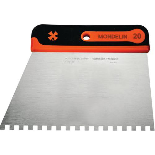 Lot de 5 - Spatule À Colle Dents Carrées Bimatière - 20 Cm - 6x6x6mm