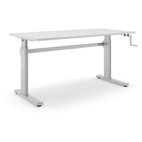 Actiforce - Bureau réglable Aluforce Pro 110 HC - 2000x800mm Gris Clair - Ergonomique et Télétravail