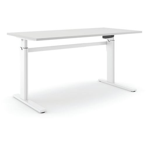Bureau Réglable Aluforce Pro 150 M - 200x80cm - Blanc Gris