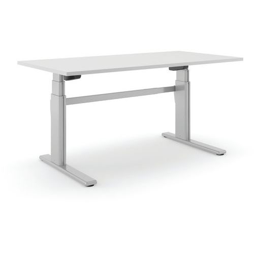 Actiforce - Bureau réglable Aluforce Pro 250 M - 200x80cm Gris Clair - Ergonomique et Électrique - Charge 100kg