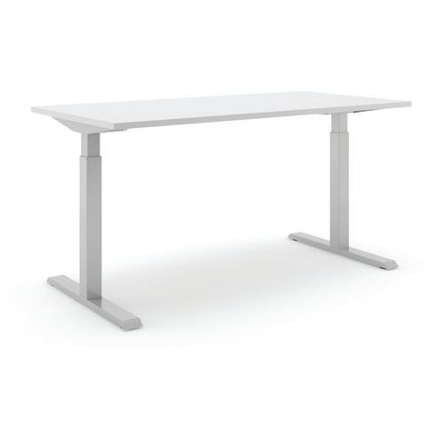 Actiforce - Bureau réglable Steelforce Pro 370 SLS 200cm - Gris Clair Argent - Ergonomique et Électrique - Charge 100kg