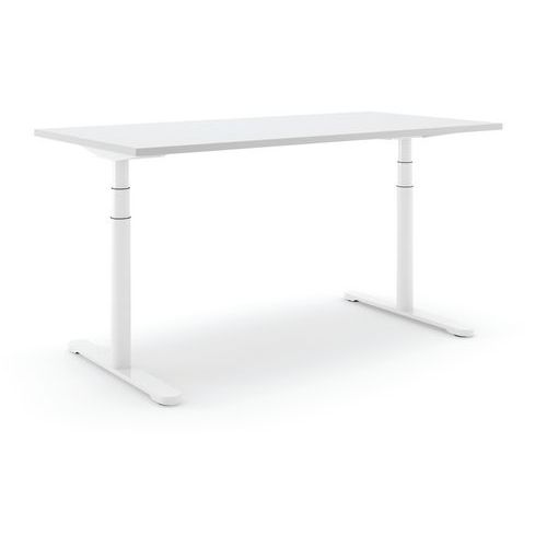 Actiforce - Bureau réglable Steelforce Pro 870 SLS - 200cm Gris Clair Noir - Ergonomique Télétravail - Charge 100kg