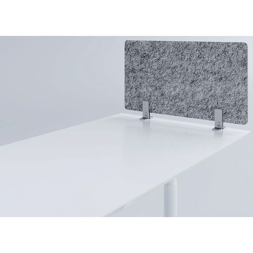 Actiforce - Cloison Acoustique Gris - 40x75 cm - Panneau Tissu, Piétement Acier - Améliore le Confort Sonore