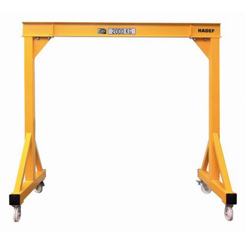 Portique hauteur 3m Portée 3m 500Kg + Palan élec 62/05R - Hadef