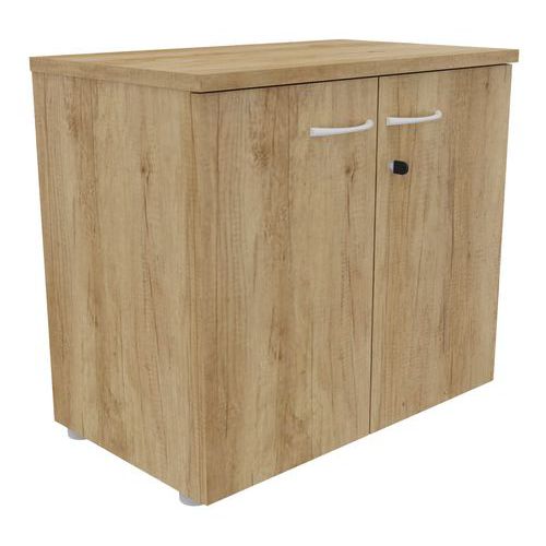 Armoire 2 Portes Battantes 80x72 Cm Chêne Vieilli