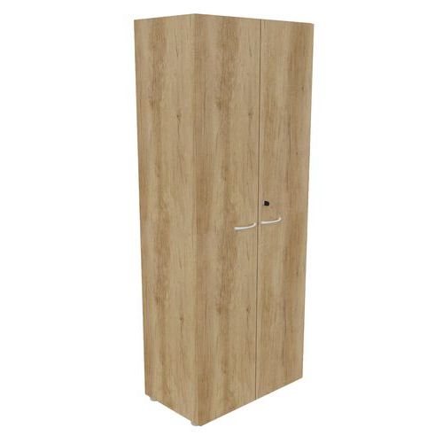 Armoire 2 Portes Battantes 80x201 Cm Chêne Vieilli