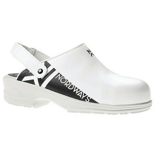 Sabot De Sécurité En Cuir Coloris Blanc. Pointure 36