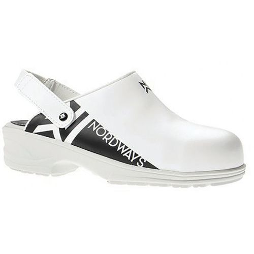 Sabot De Sécurité En Cuir Coloris Blanc. Pointure 37