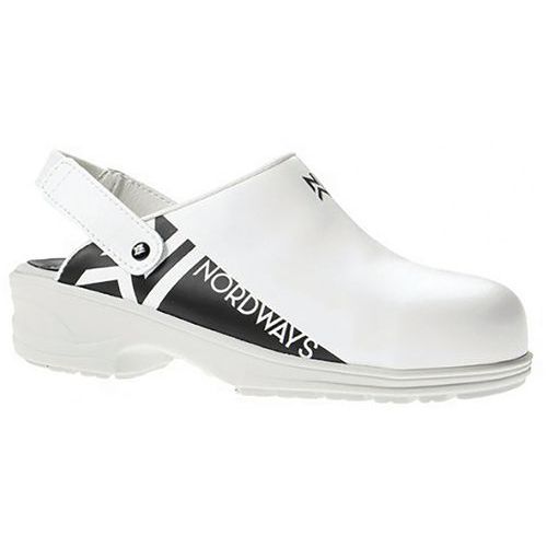 Sabot De Sécurité En Cuir Coloris Blanc. Pointure 42