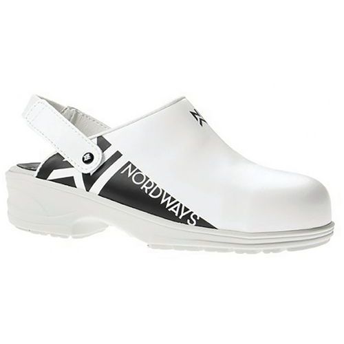 Sabot De Sécurité En Cuir Coloris Blanc. Pointure 45