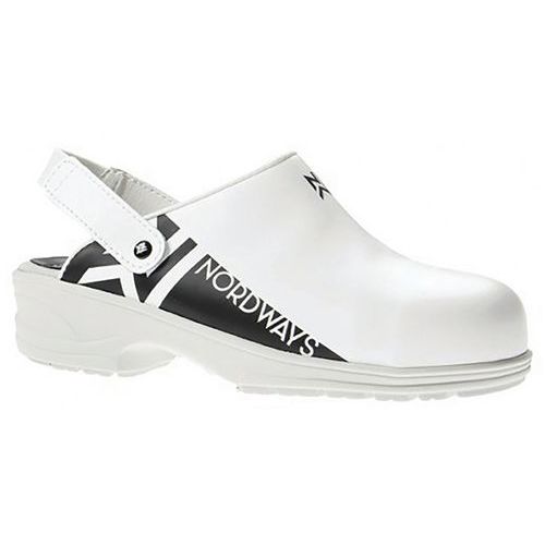 Sabot De Sécurité En Cuir Coloris Blanc. Pointure 47