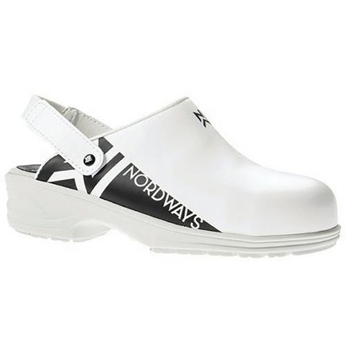 Sabot De Sécurité En Cuir Coloris Blanc. Pointure 48