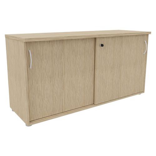Armoire 2 Portes Coulissantes 143x72 Cm Chêne Fil
