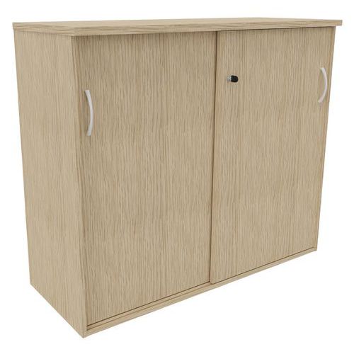 Armoire 2 Portes Coulissantes 120x104 Cm Chêne Fil