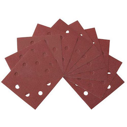 Feuille abrasive - 115 x 115 mm - grain 180 - 10 pi&egrave;ces - DT3024