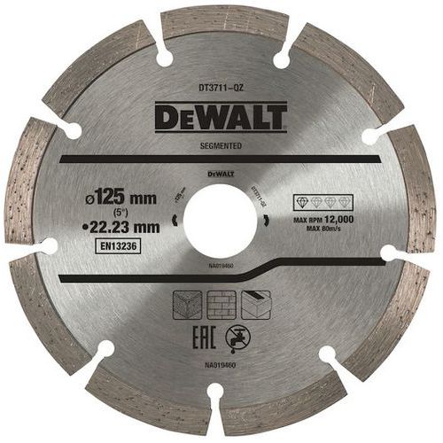 Dewalt - Disque Fritté Béton 125mm - Alésage 22.2mm - Coupe Précise et Durable