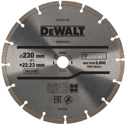 Dewalt - Disque Fritté Béton 230mm - Coupe Précise et Durable - Alésage 22.2mm