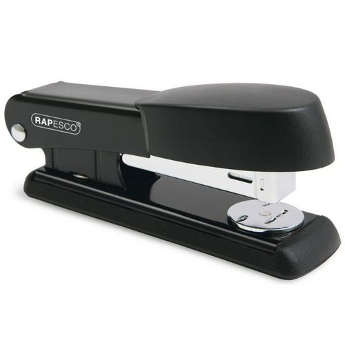 Rapesco - Agrafeuse de bureau BOWFIN métal - Noir - 25 feuilles - Robuste et durable