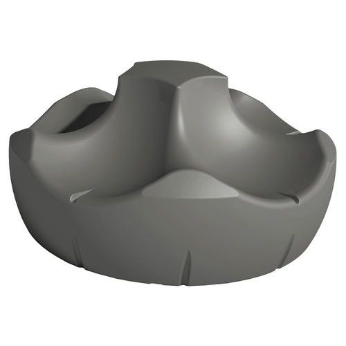 Banquette Pétale 5 Places 180 Cm - Gris Quartz Ral 7039