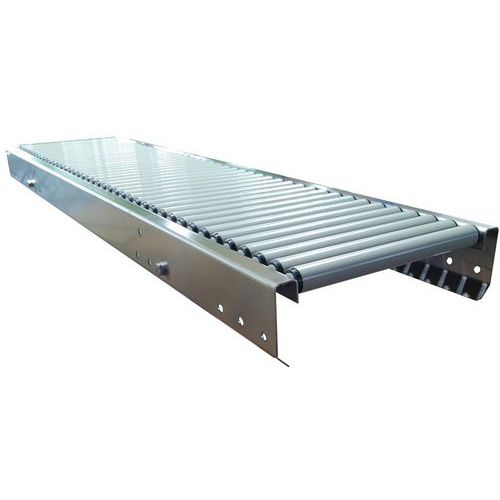 Somefi - Convoyeur Inox à Rouleaux PVC 400mm - 2000mm Long - Charge 50kg/m - 3 Ans Garantie