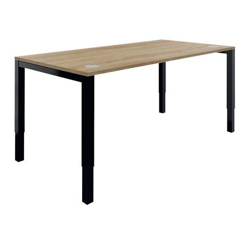 Bureau Droit Astro Arche 140x80 Chêne Vieilli/noir