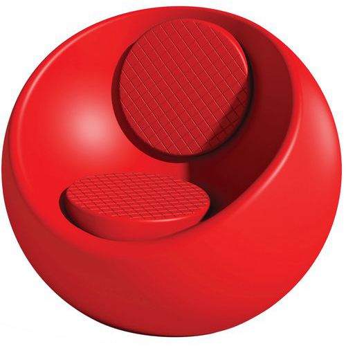 Fauteuil Rondo Rouge Ral 3020 - Assise Et Dossier Rouge Ral 3020