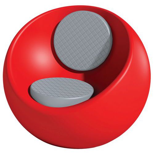 Fauteuil Rondo Rouge Ral 3020 Assise Et Dossier Gris Fenêtre Ral 7040