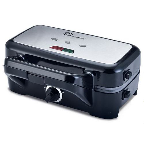 Gaufrier 1200 W - Thermostat Réglable 2 Plaques