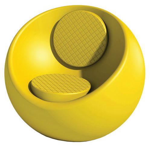 Fauteuil Rondo Jaune Ral 1016 - Assise Et Dossier Jaune Ral 1016