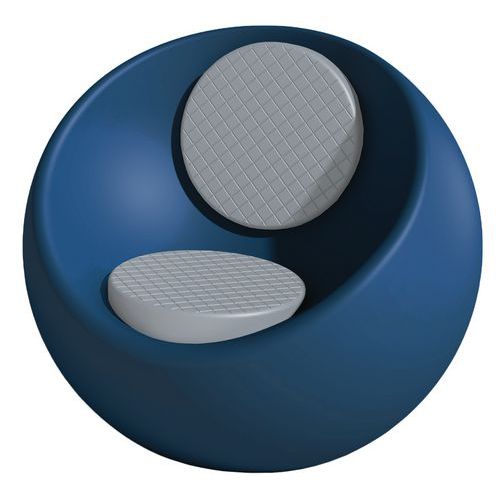 Fauteuil Rondo Bleu Cob Ral 5013 Assise/dossier Gris Fenêtre Ral 7040