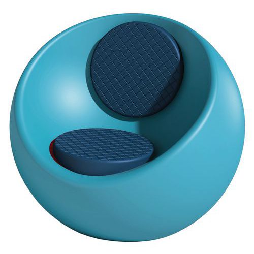 Fauteuil Rondo Bleu Pastel Ral 5024 - Assise/dossier Bleu Cob Ral 5013