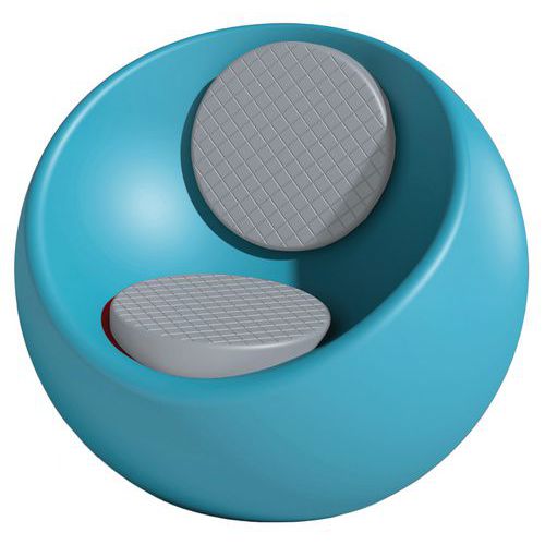 Fauteuil Rondo Bleu Past Ral 5024 Assise/dossier Gris Fenêtre Ral 7040