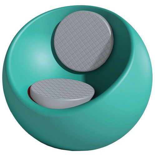 Fauteuil Rondo Bleu Turq Ral 5018 Assise/dossier Gris Fenêtre Ral 7040