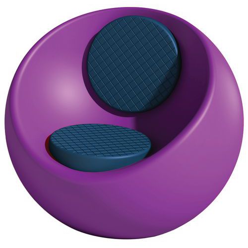 Fauteuil Rondo Violet Ral 4008 - Assise/dossier Bleu Cobalt Ral 5013