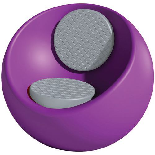 Fauteuil Rondo Violet Ral 4008 - Assise/dossier Gris Fenêtre Ral 7040