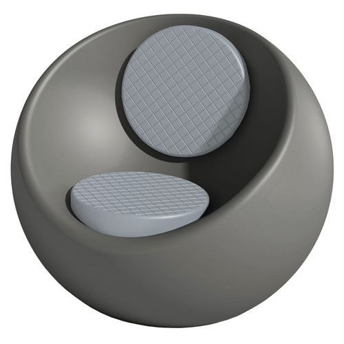 Fauteuil Rondo Gris Quartz Ral 7039 Assise/dossi Gris Fenêtre Ral 7040