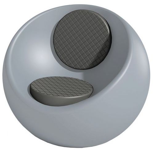 Fauteuil Rondo Gris Fen Ral 7040 - Assise/dossier Gris Quartz Ral 7039