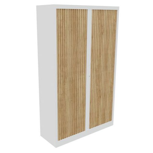 Armoire à Rideaux Classif 198x120cm Blanc/chêne