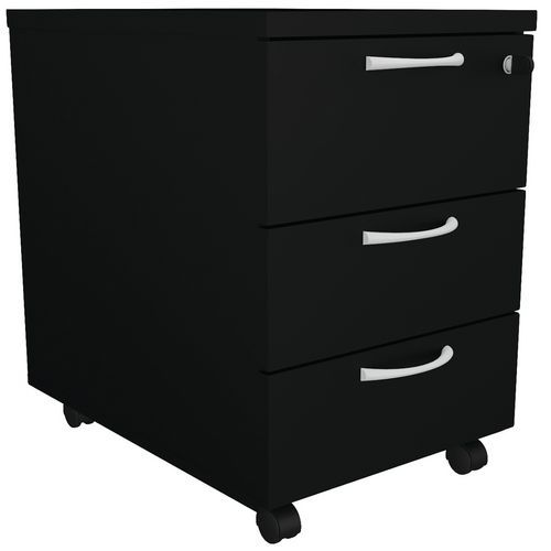 Caisson Mobile Bois 3 Tiroirs Noir