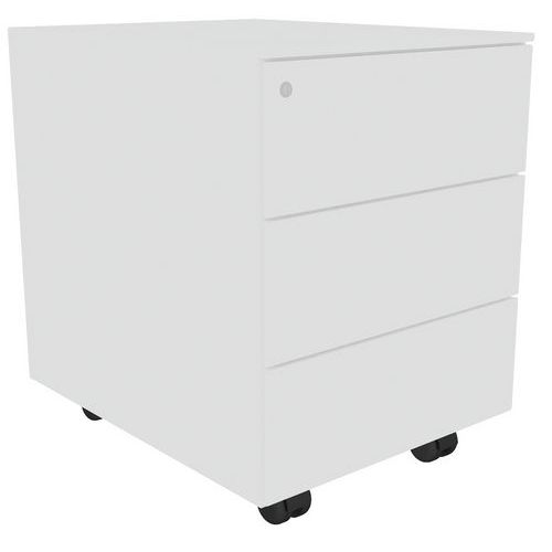 Caisson Mobile Métal 3 Tiroirs Blanc
