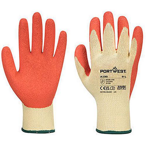 Portwest - Gant de manutention enduit latex A100 Orange - Taille 8 - Coton Polyester - Oeko-Tex