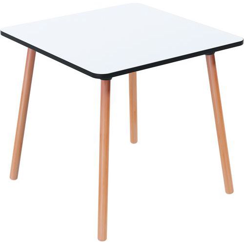 Table Restauration Palomba Carre 80x80 Cm - Plateau Blanc