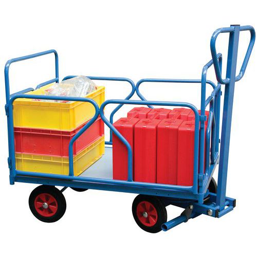 Chariot Fimm 500 Kg 1200x800mm Côtés Tube Roues Caoutchouc
