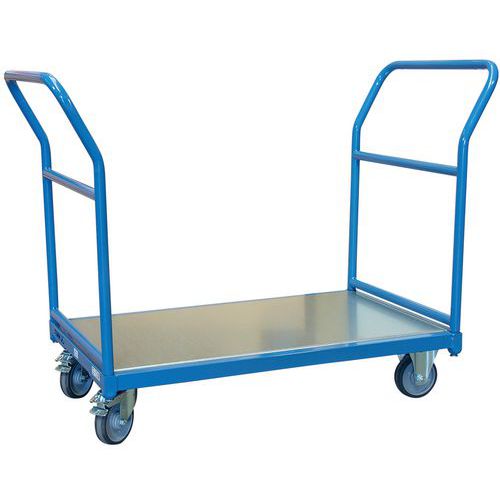 Chariot Fimm 250kg 1000x600mm 2 Dossiers Tube Roues Ø 125 Mm