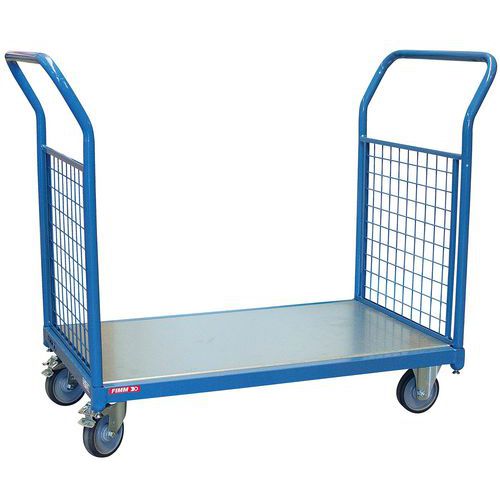 Chariot Fimm 250kg 1000x600mm 2 Côtés Grillagés Plateau Tôle